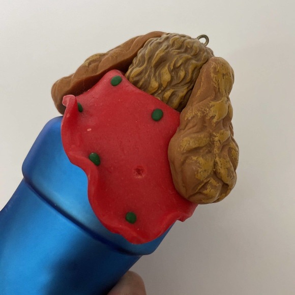 Department 56 Large Glass Christmas Noel Stocking Dog Ornament - Picture 8 of 11